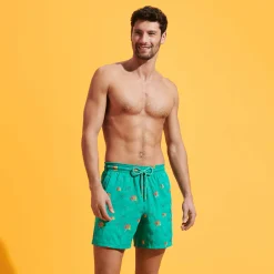 Vilebrequin Men Swim Trunks Embroidered Piranhas - Limited Edition*Men The Embroidered