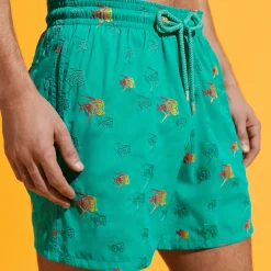 Vilebrequin Men Swim Trunks Embroidered Piranhas - Limited Edition*Men The Embroidered