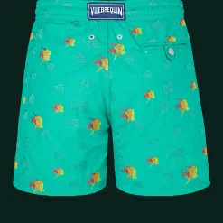 Vilebrequin Men Swim Trunks Embroidered Piranhas - Limited Edition*Men The Embroidered