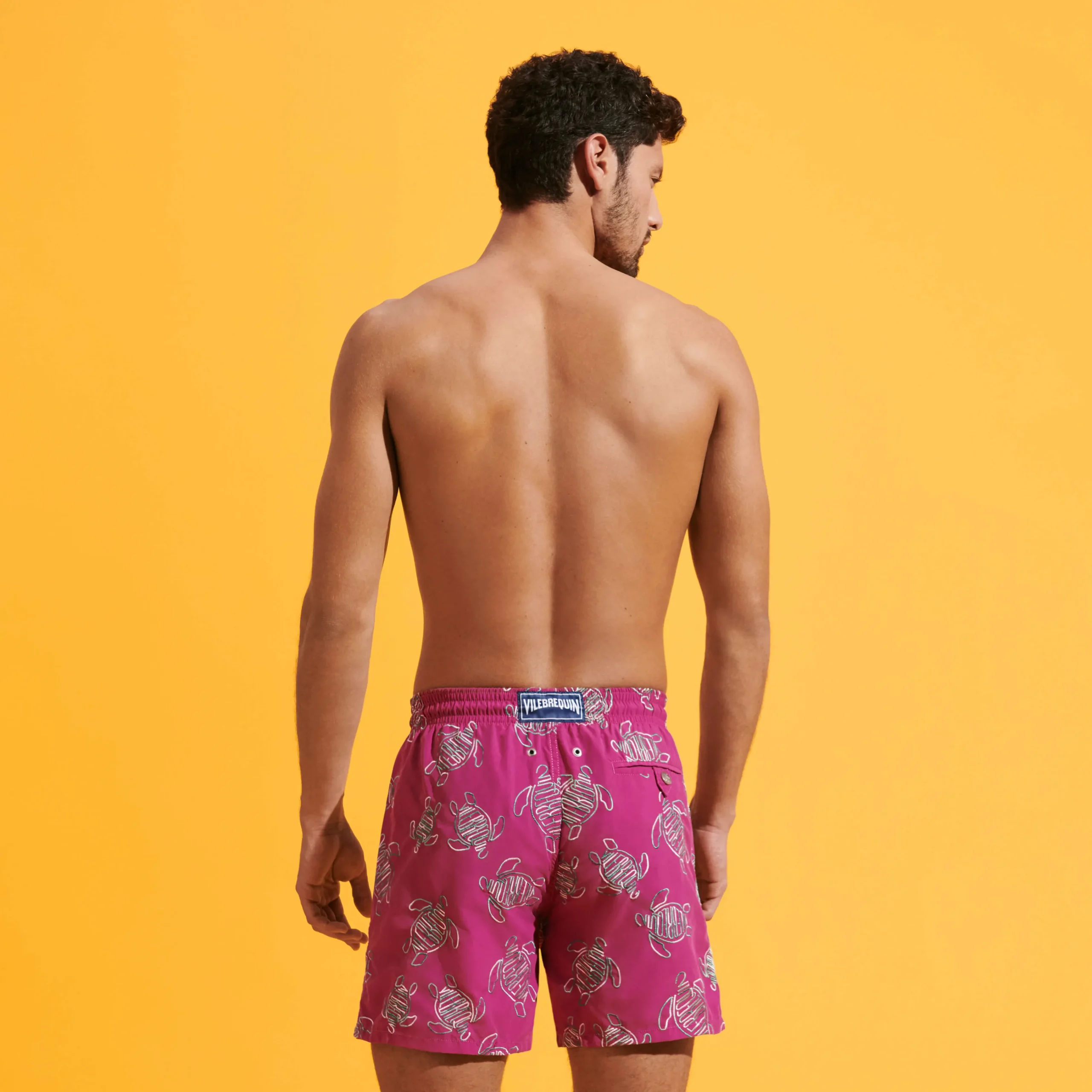 Vilebrequin Men Swim Trunks Embroidered Vbq Turtles - Limited Edition*Men The Embroidered