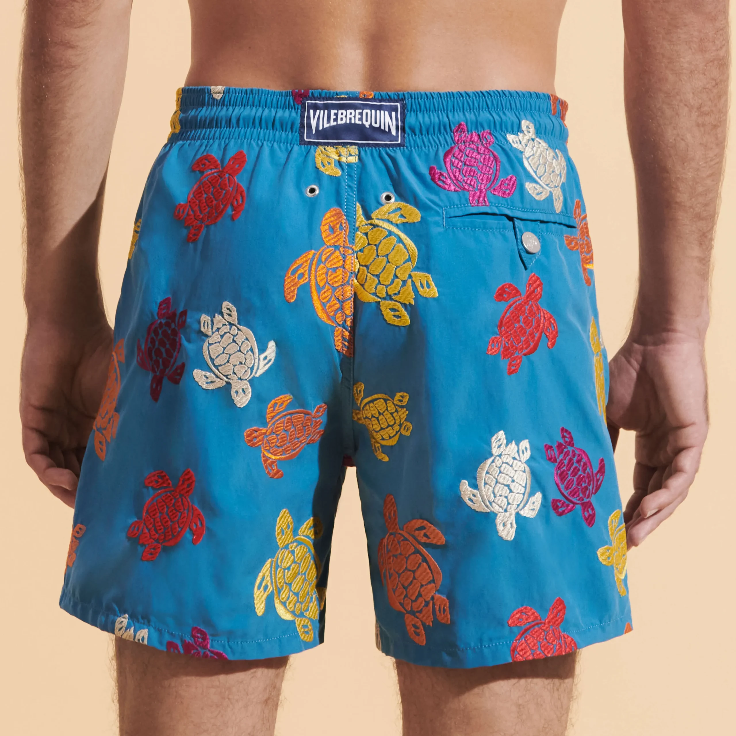 Vilebrequin Men Swim Trunks Embroidered Ronde Tortues Multicolores - Limited Edition*Men The Embroidered