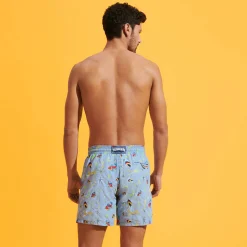 Vilebrequin Men Swim Trunks Embroidered Naive Fish - Limited Edition*Men The Embroidered