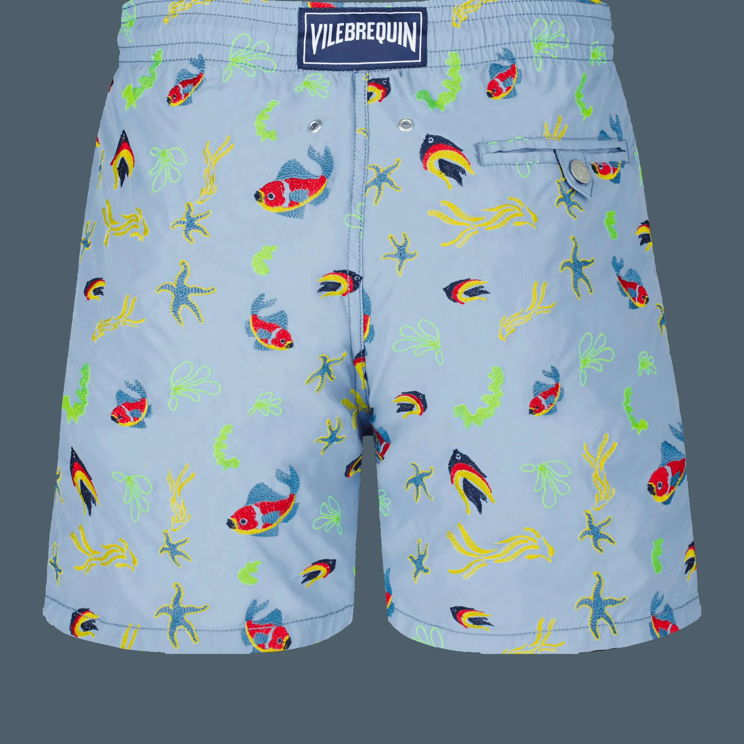 Vilebrequin Men Swim Trunks Embroidered Naive Fish - Limited Edition*Men The Embroidered