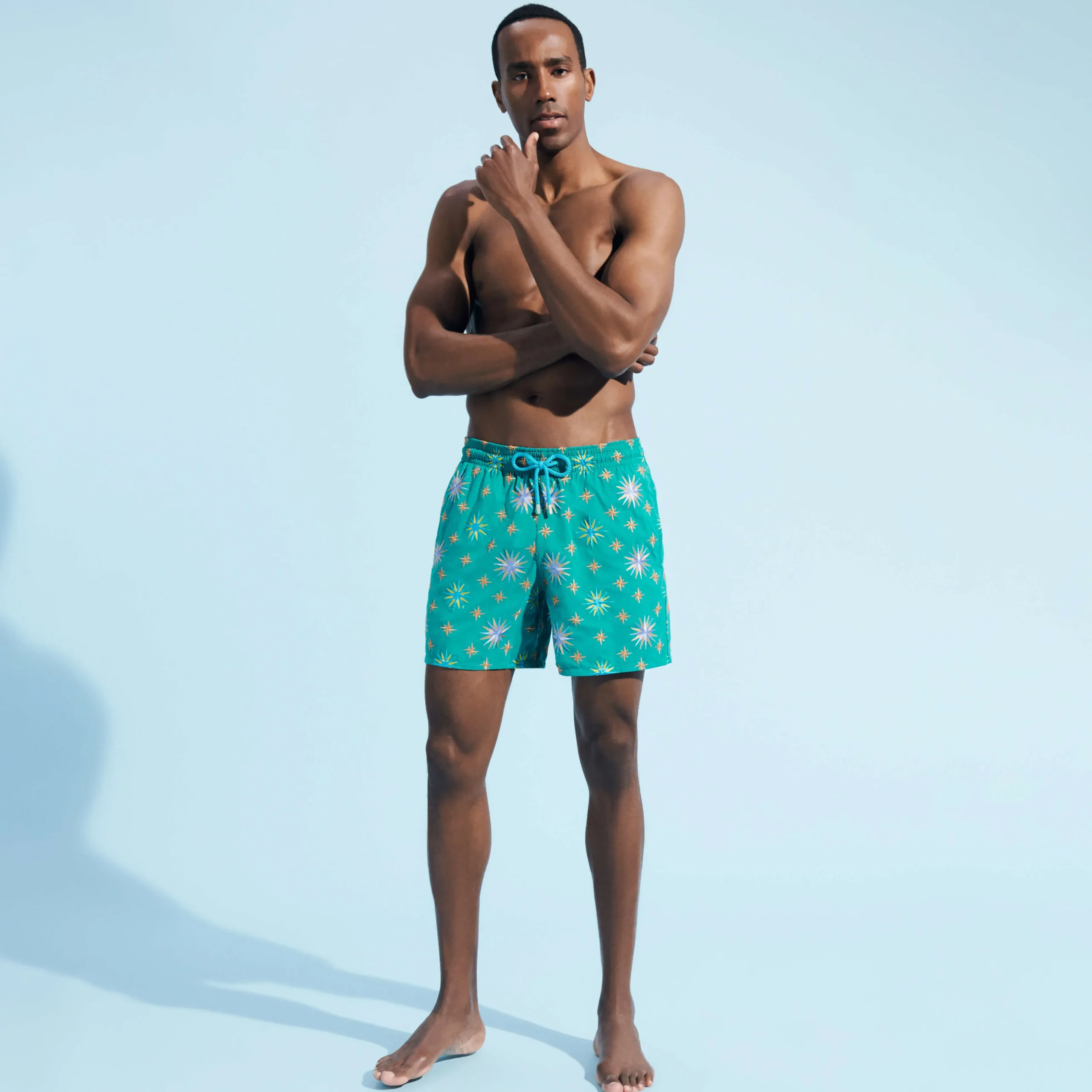Vilebrequin Men Swim Trunks Embroidered Sud - Limited Edition*Men The Embroidered