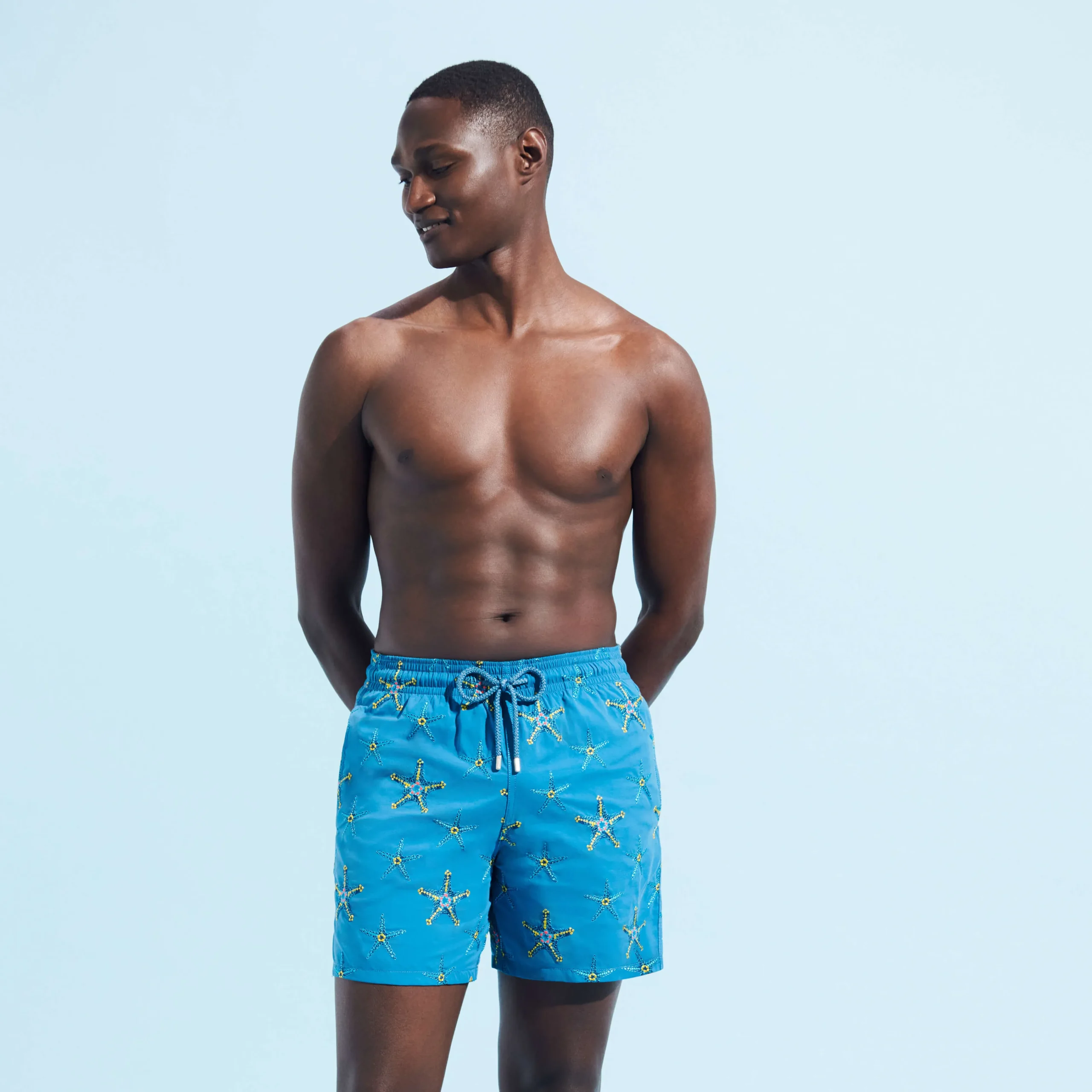 Vilebrequin Men Swim Trunks Embroidered Starfish Dance - Limited Edition*Men The Embroidered