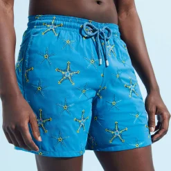 Vilebrequin Men Swim Trunks Embroidered Starfish Dance - Limited Edition*Men The Embroidered