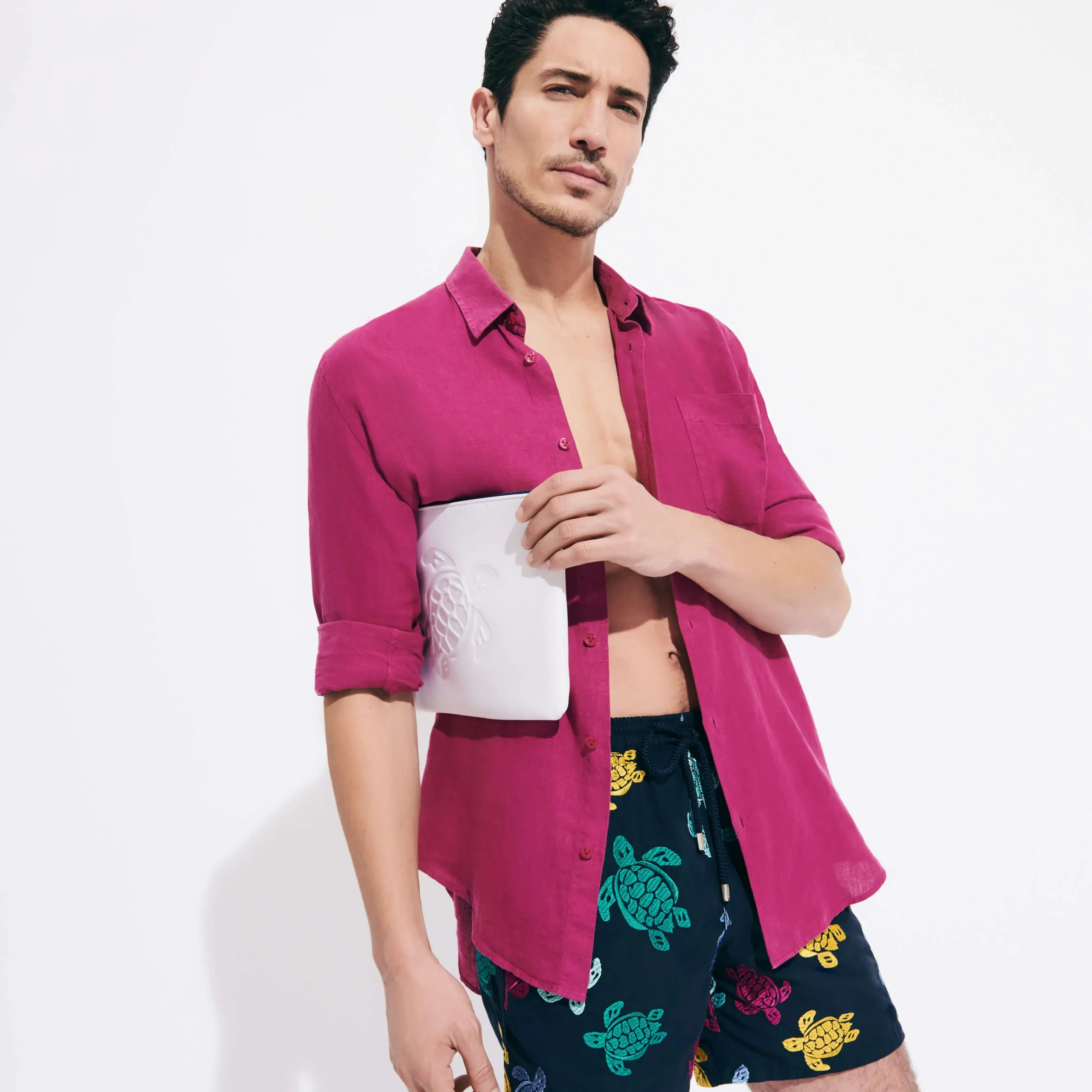 Vilebrequin Men Swim Trunks Embroidered Ronde Tortues Multicolores - Limited Edition*Men The Embroidered
