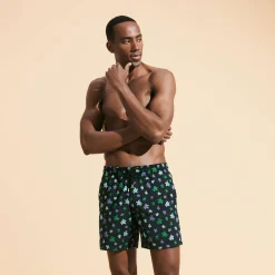 Vilebrequin Men Swim Trunks Embroidered Micro Ronde Des Tortues Rainbow - Limited Edition*Men The Embroidered