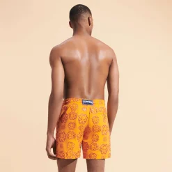Vilebrequin Men Swim Trunks Embroidered Poulpes Neon - Limited Edition*Men The Embroidered