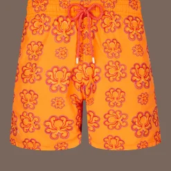 Vilebrequin Men Swim Trunks Embroidered Poulpes Neon - Limited Edition*Men The Embroidered