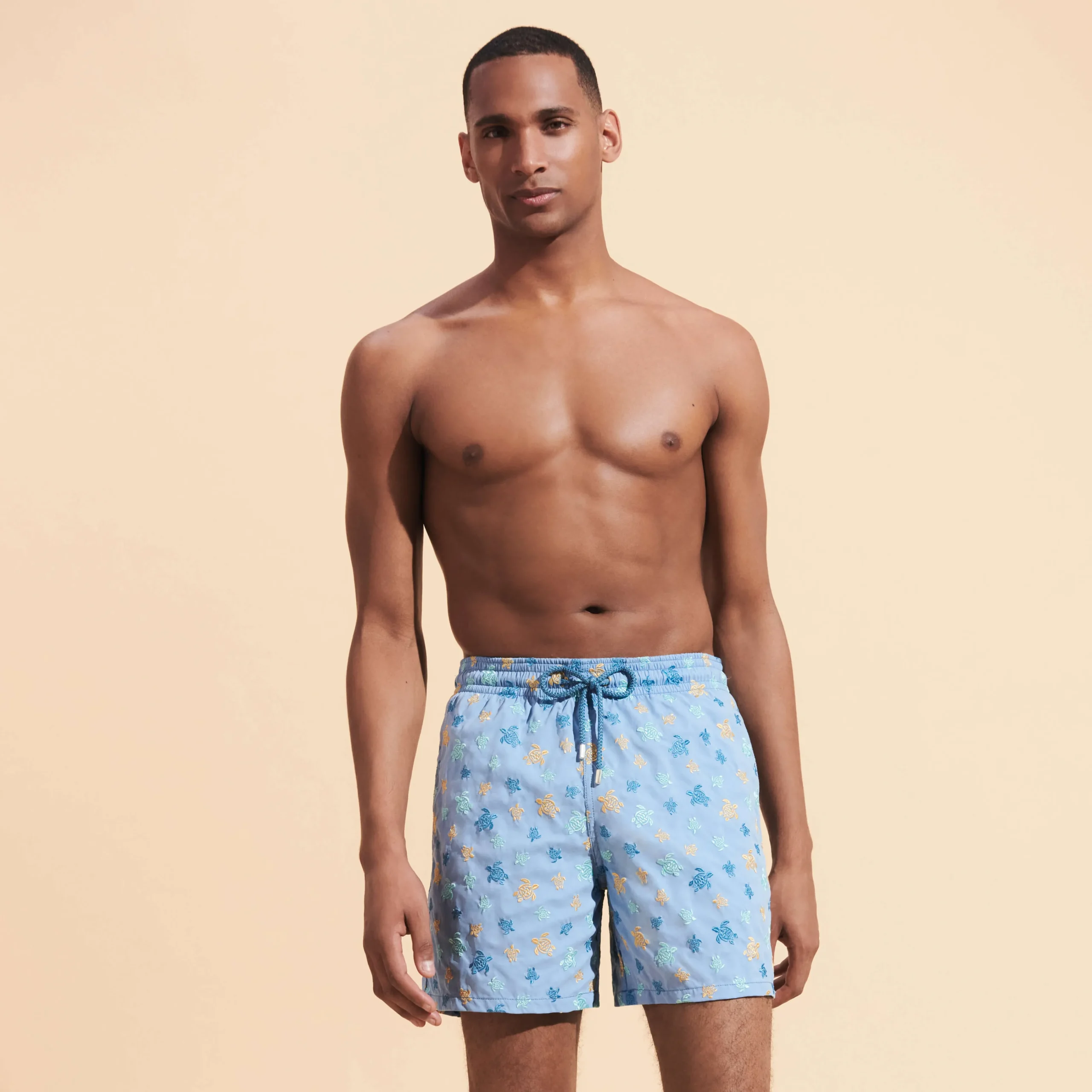 Vilebrequin Men Swim Trunks Embroidered Micro Ronde Des Tortues Rainbow - Limited Edition*Men The Embroidered