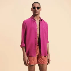 Vilebrequin Men Swim Trunks Embroidered Marche Provencal - Limited Edition*Men The Embroidered