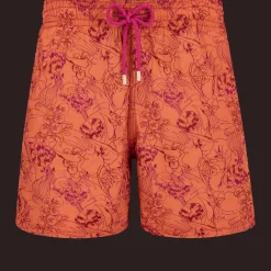 Vilebrequin Men Swim Trunks Embroidered Marche Provencal - Limited Edition*Men The Embroidered