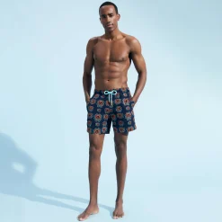 Vilebrequin Men Swim Trunks Embroidered Poulpes Neon - Limited Edition*Men The Embroidered