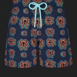 Vilebrequin Men Swim Trunks Embroidered Poulpes Neon - Limited Edition*Men The Embroidered