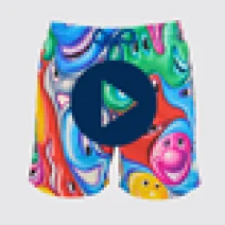 Vilebrequin Men Swim Trunks Faces In Places - X Kenny Scharf*Men The Iconic