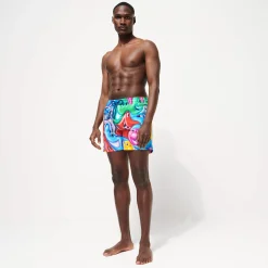 Vilebrequin Men Swim Trunks Faces In Places - X Kenny Scharf*Men The Iconic