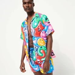 Vilebrequin Men Swim Trunks Faces In Places - X Kenny Scharf*Men The Iconic