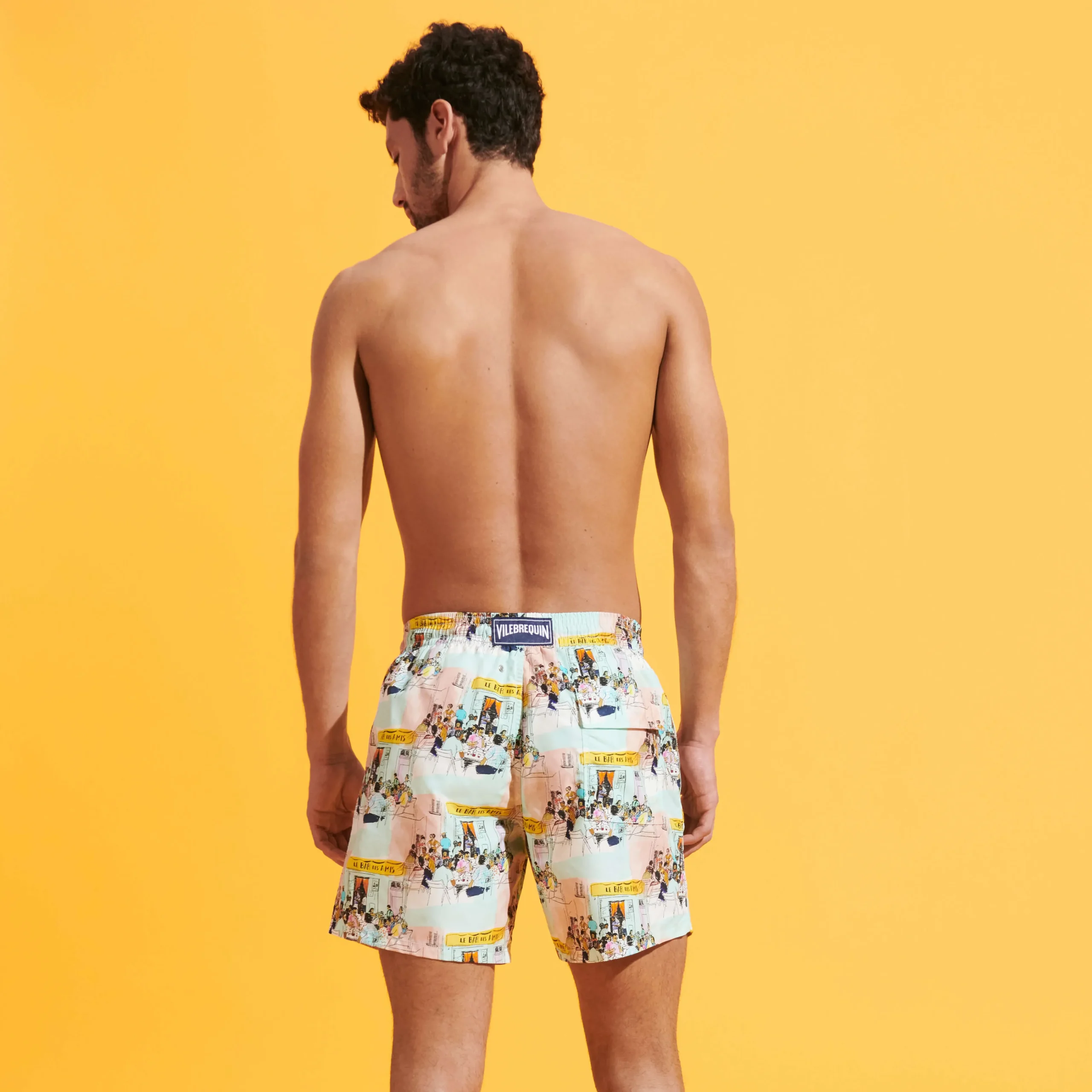 Vilebrequin Men Swim Trunks Le Bar Des Amis*Men The Iconic