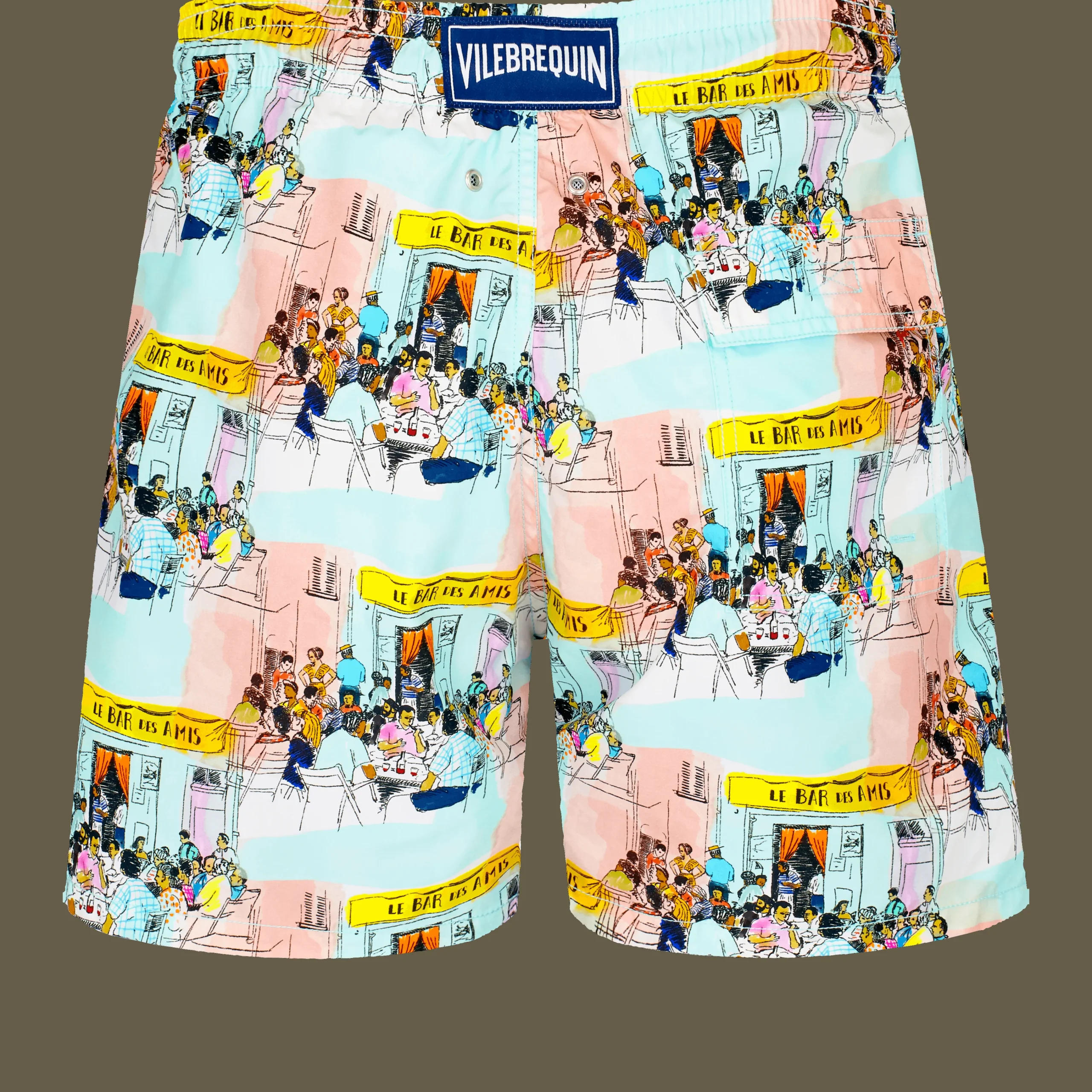 Vilebrequin Men Swim Trunks Le Bar Des Amis*Men The Iconic