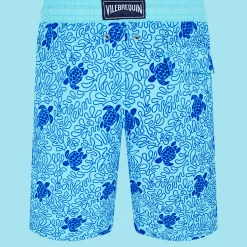 Vilebrequin Men Swim Trunks Long Turtles Splash Flocked*Men The Long