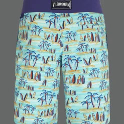 Vilebrequin Men Swim Trunks Palms & Surfs - X The Beach Boys*Men The Long