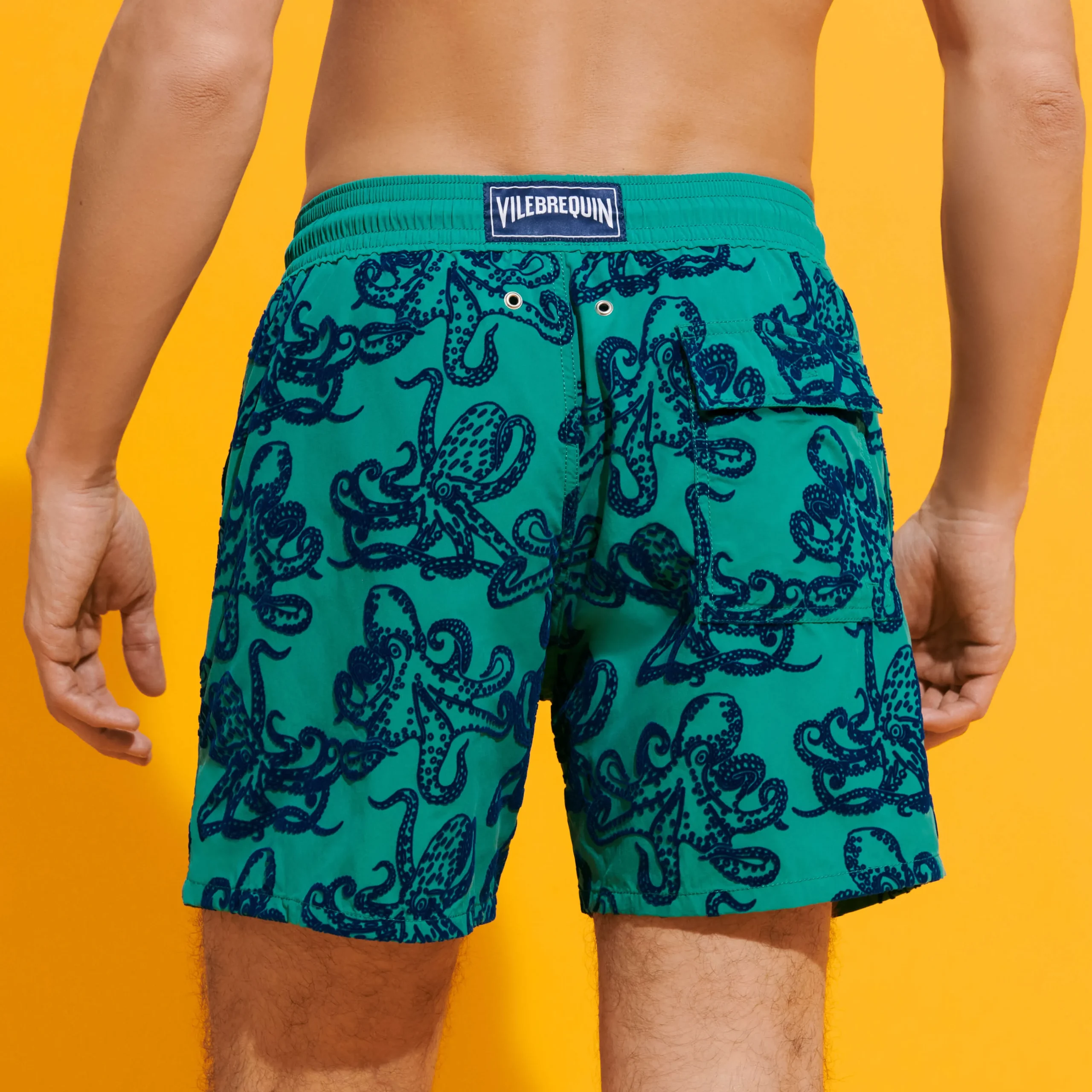 Vilebrequin Men Swim Trunks Poulpes Flocked*Men The Iconic