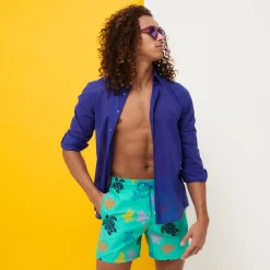 Vilebrequin Men Swim Trunks Ronde Des Tortues Multicolore*Men The Iconic