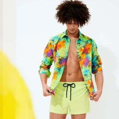 Vilebrequin Men Swim Trunks Short And Fitted Stretch Solid*Men The Short