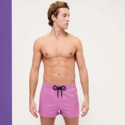 Vilebrequin Men Swim Trunks Short And Fitted Stretch Solid*Men The Short