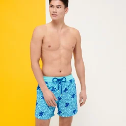 Vilebrequin Men Swim Trunks Turtles Splash Flocked*Men The Iconic