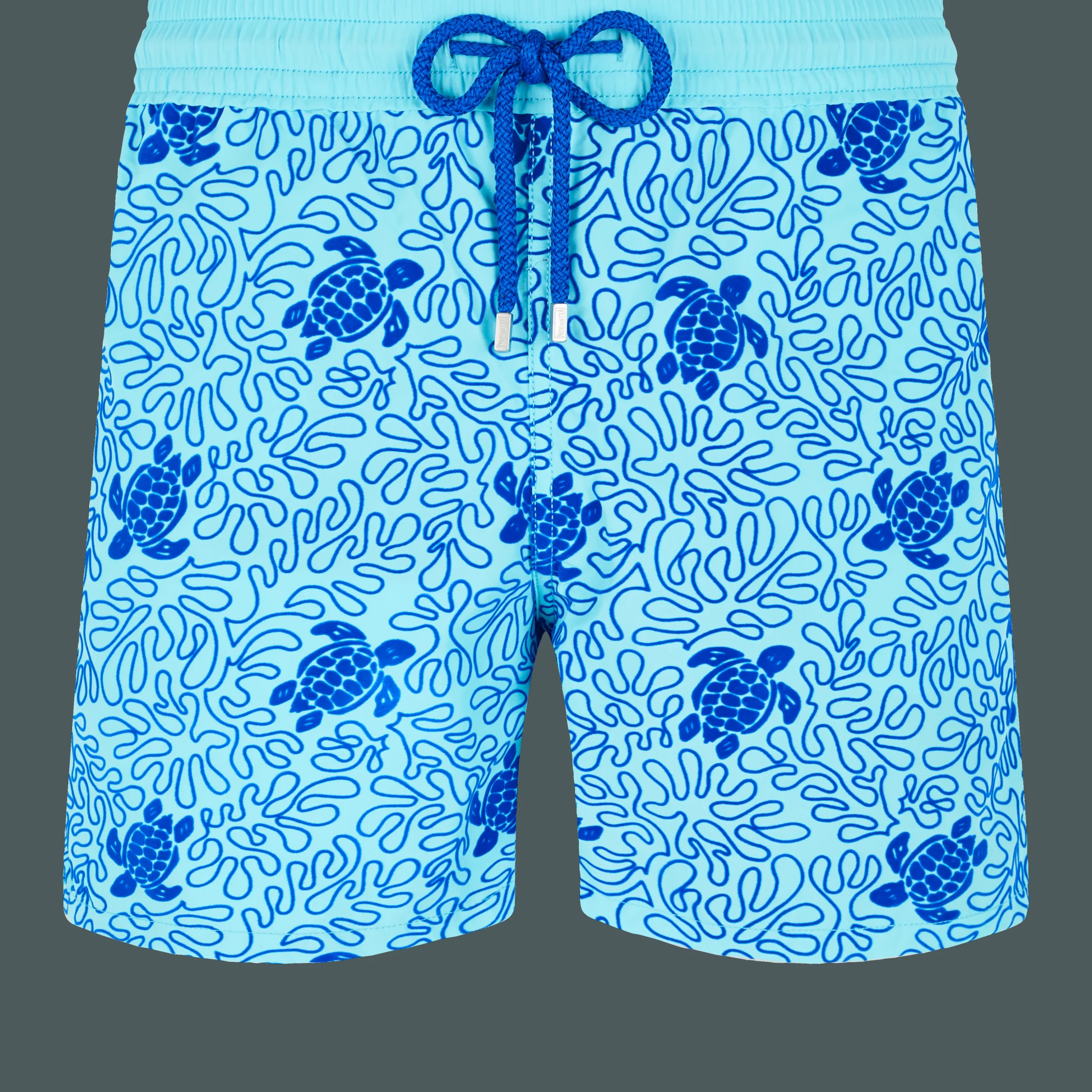 Vilebrequin Men Swim Trunks Turtles Splash Flocked*Men The Iconic