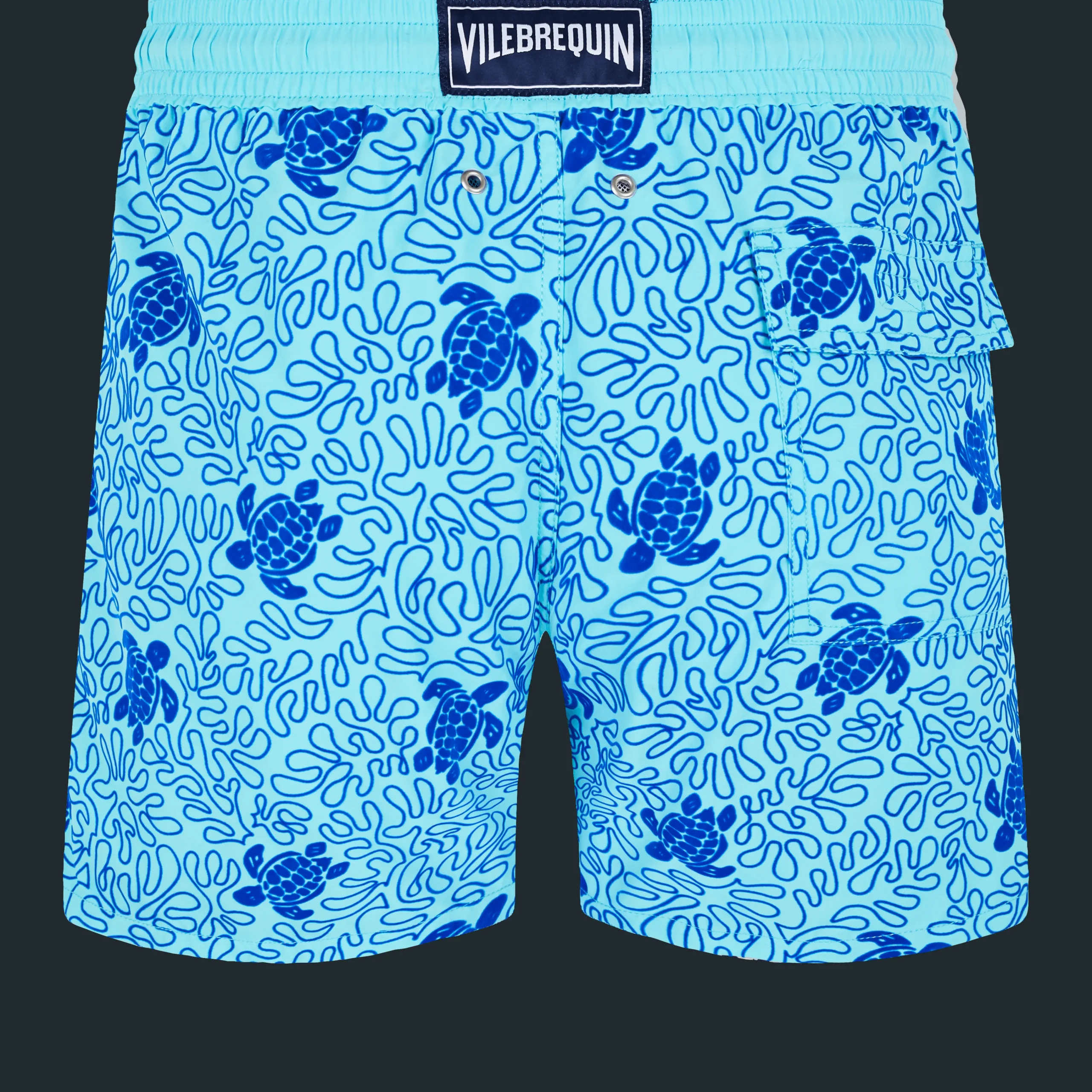Vilebrequin Men Swim Trunks Turtles Splash Flocked*Men The Iconic