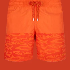 Vilebrequin Men Swim Trunks Water-Reactive Requins 3D*Men The Iconic