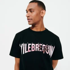 Vilebrequin Men T-Shirt Bandana Logo Printed - X Bape® Black*Men T-Shirts