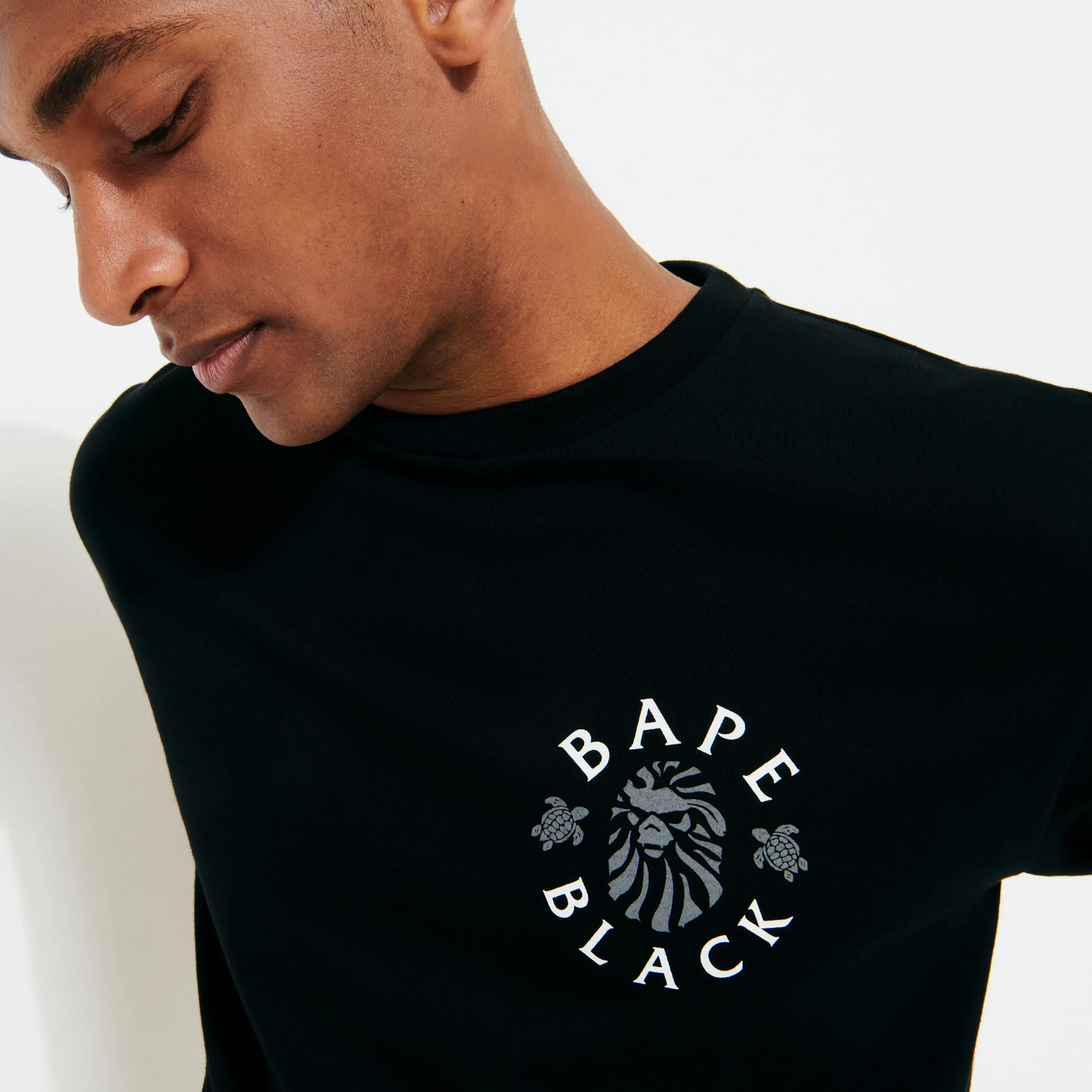 Vilebrequin Men T-Shirt Logo Printed - X Bape® Black*Men T-Shirts