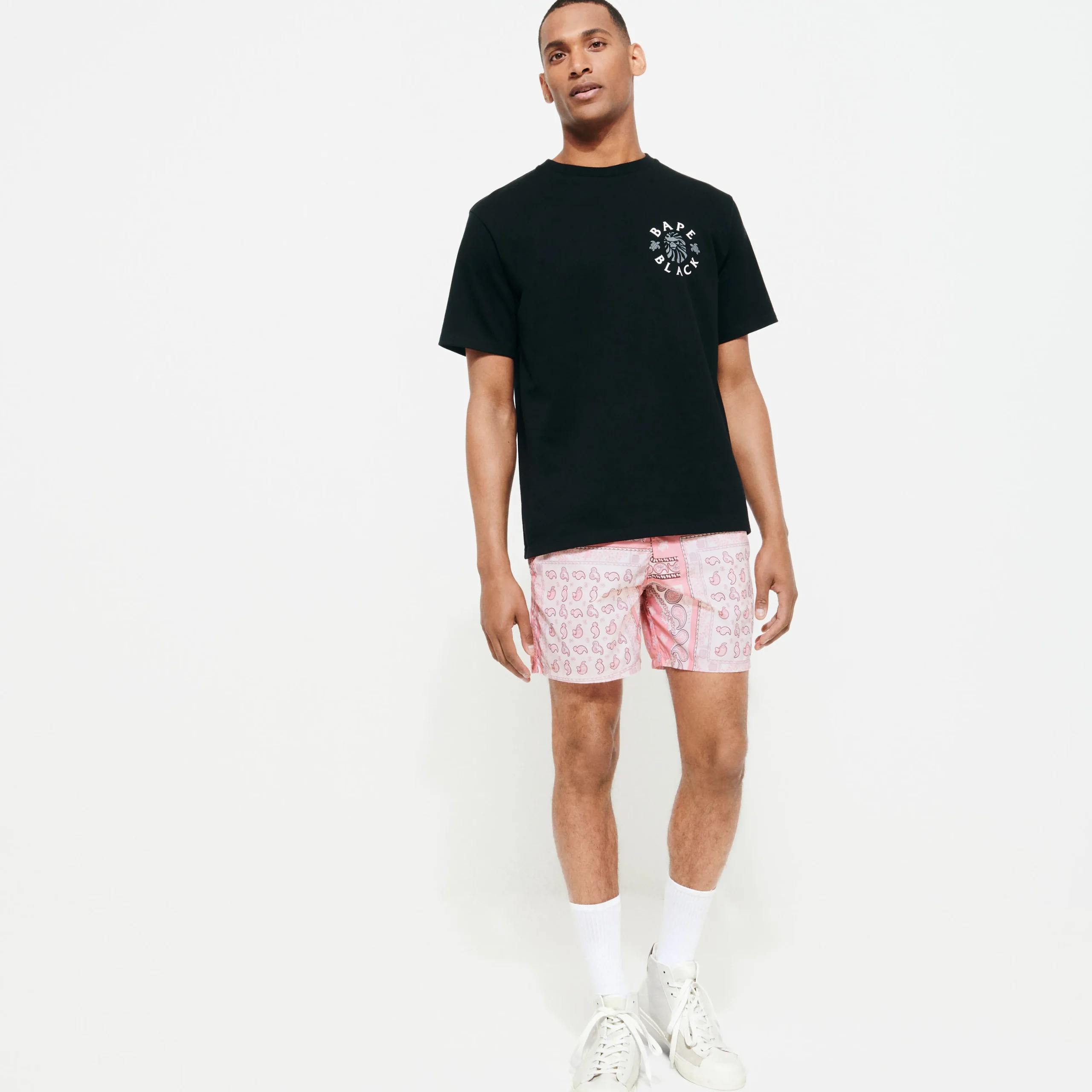 Vilebrequin Men T-Shirt Logo Printed - X Bape® Black*Men T-Shirts