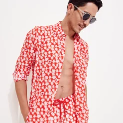 Vilebrequin Unisex Cotton Voile Summer Shirt Attrape Coeur*Men Shirts