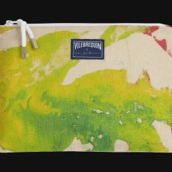 Vilebrequin Unisex Linen Beach Pouch Gra - X John M Armleder*Men Beach Bag & Pouches