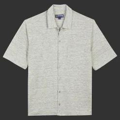 Vilebrequin Unisex Linen Bowling Shirt Solid*Women Shirts