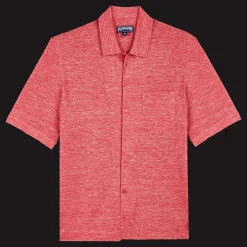 Vilebrequin Unisex Linen Bowling Shirt Solid*Women Shirts