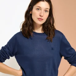 Vilebrequin Unisex Linen Long Sleeves T-Shirt Solid*Women T-Shirts And Sweats