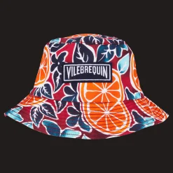 Vilebrequin Unisex Linen Printed Hat Presse Citron*Men Hats