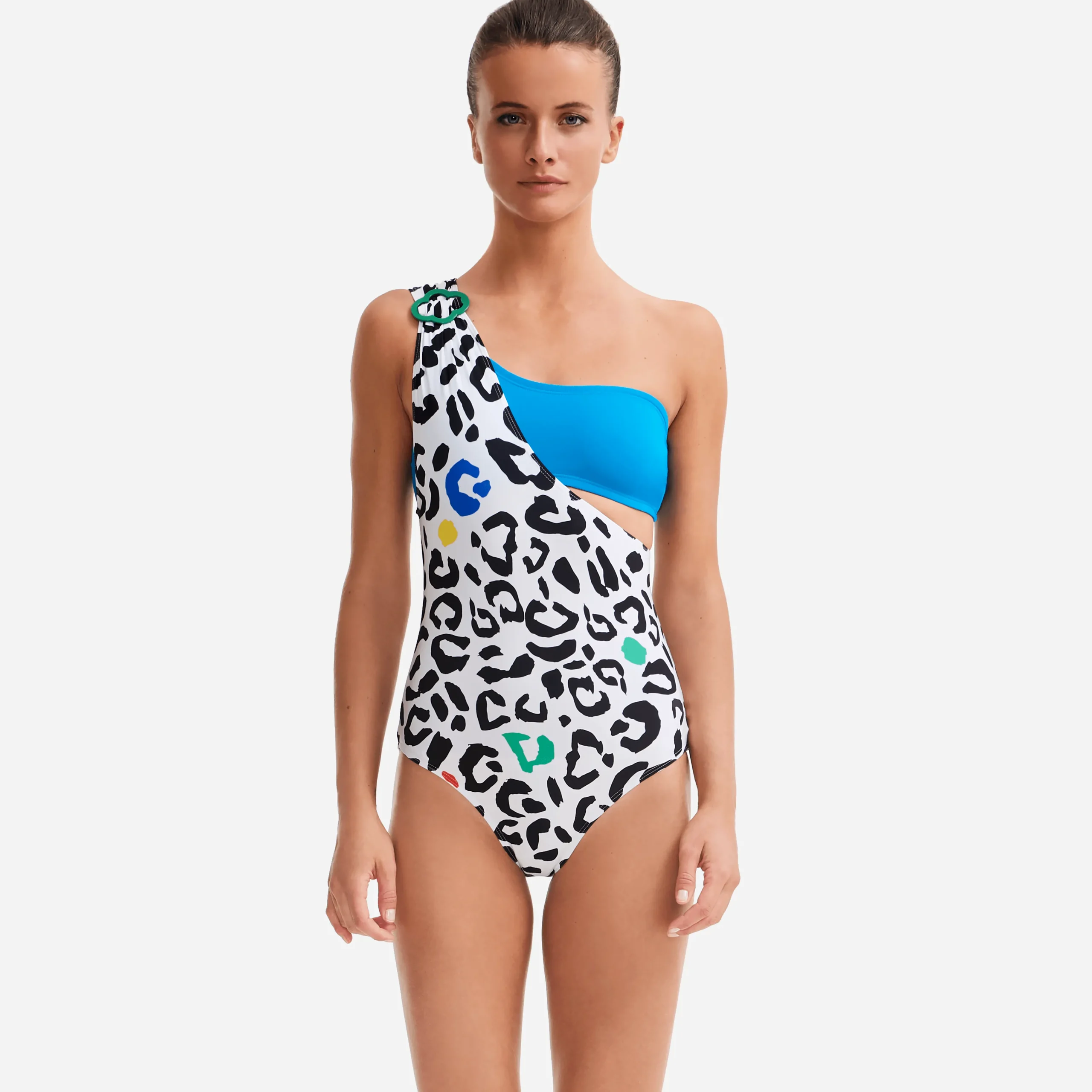 Vilebrequin Women Asymmetrical One Piece Swimsuit Leopard Bandeau - X Jcc+ - Limited Edition*Women One-Piece