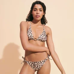 Vilebrequin Women Bikini Bottom Mini Brief To Be Tied Turtles Leopard*Women All Bottoms