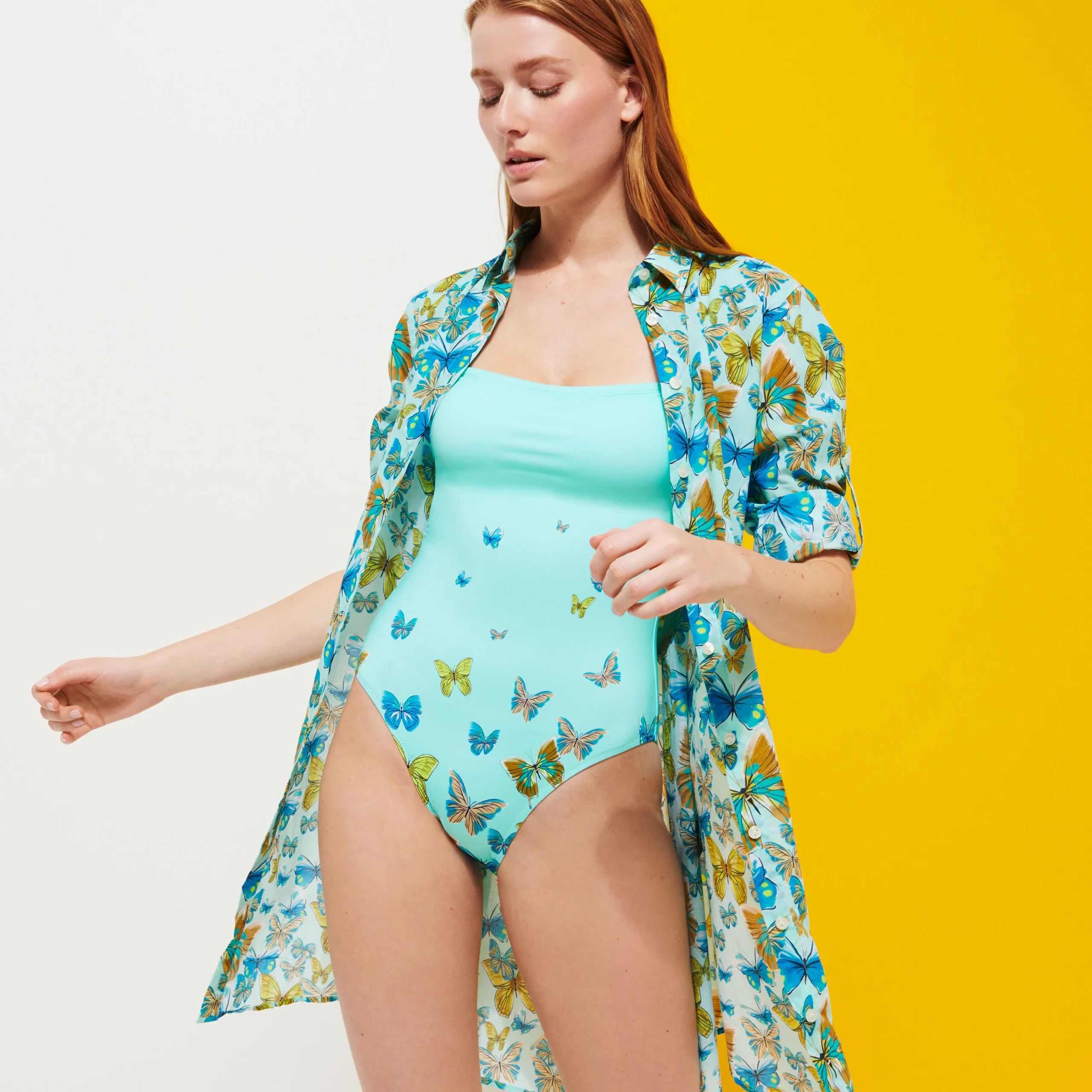 Vilebrequin Women Bustier One-Piece Swimsuit Butterflies*Women One-Piece