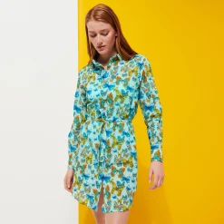 Vilebrequin Women Cotton Shirt Dress Butterflies*Women Dresses