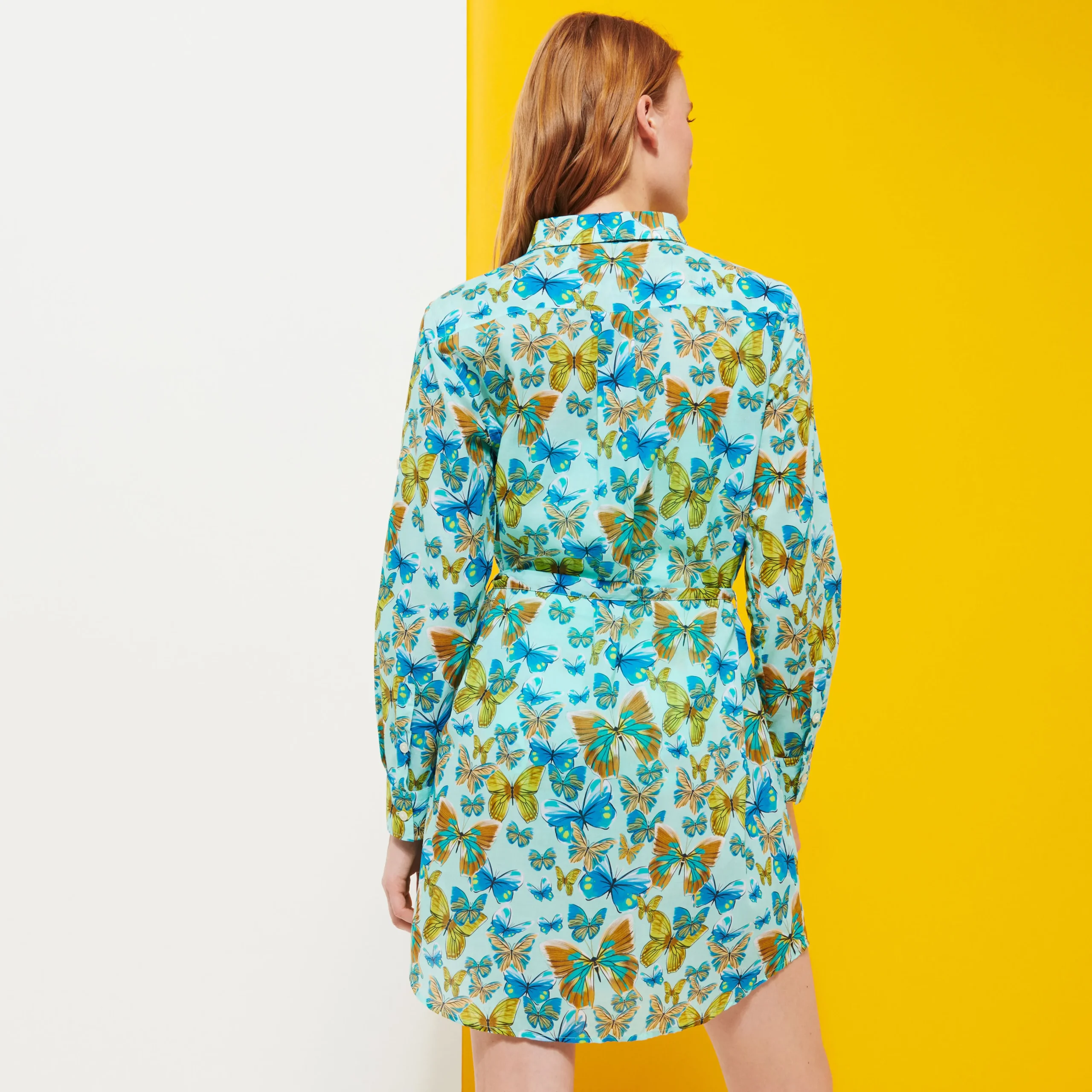 Vilebrequin Women Cotton Shirt Dress Butterflies*Women Dresses