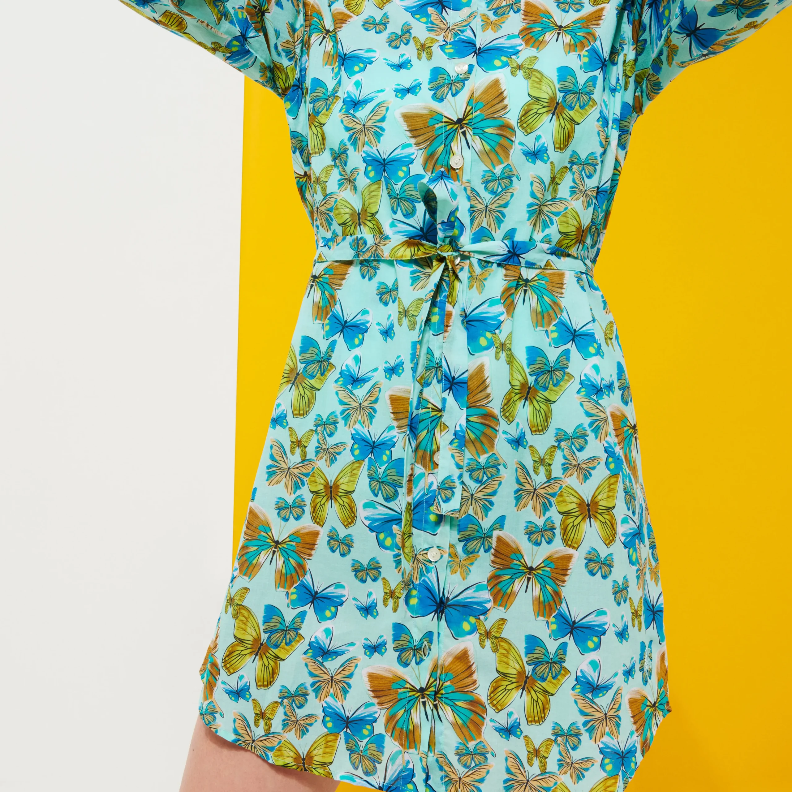 Vilebrequin Women Cotton Shirt Dress Butterflies*Women Dresses