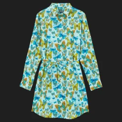 Vilebrequin Women Cotton Shirt Dress Butterflies*Women Dresses